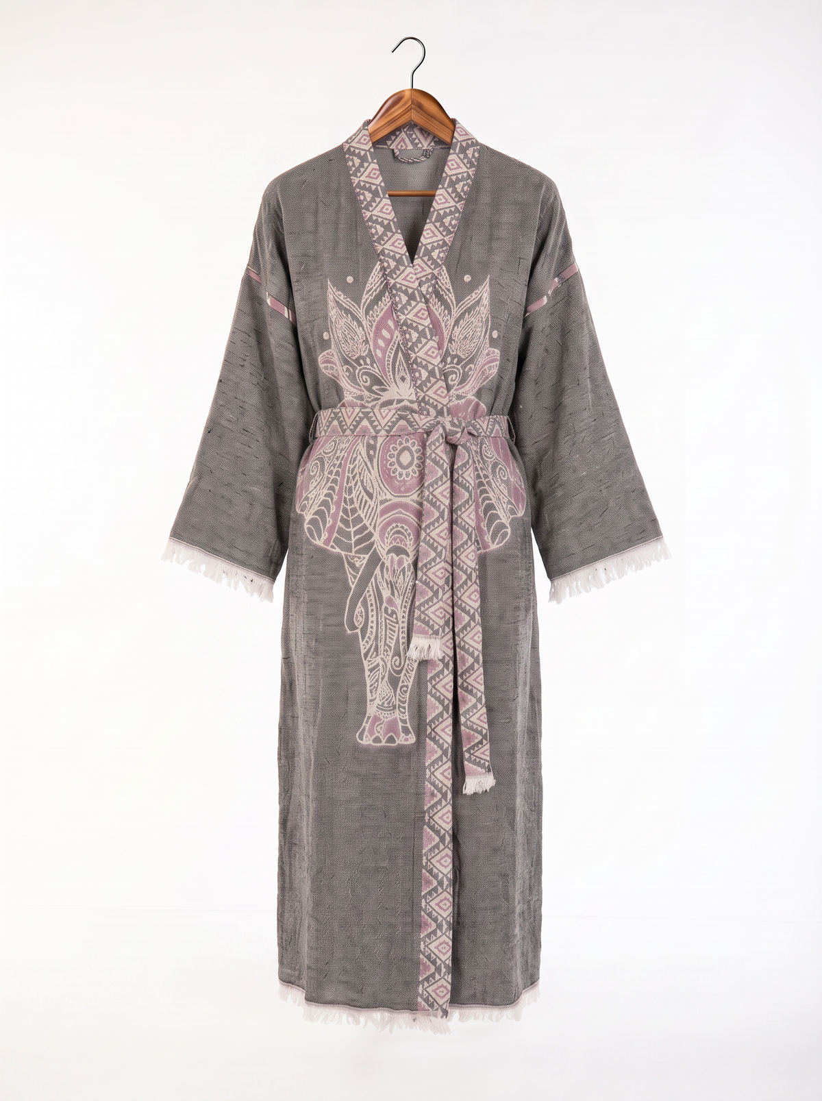 Astrid Handwoven Jacquard Beach Cover-Up Robe