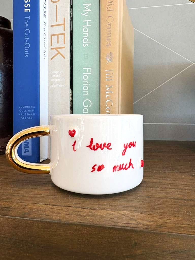 Austin “Love You So Much” 24K Gold Handmade Ceramic Coffee & Tea Mug