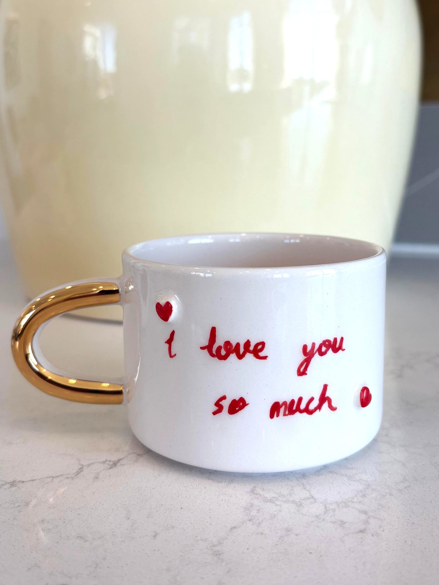 Austin “Love You So Much” 24K Gold Handmade Ceramic Coffee & Tea Mug
