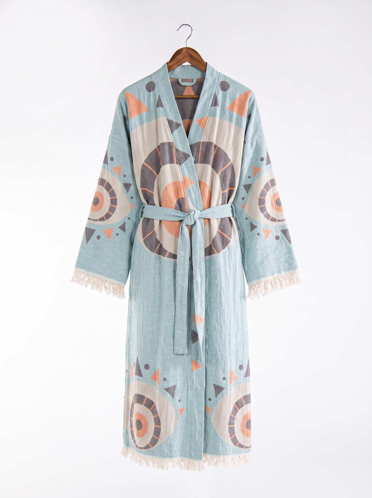 Saphira Handwoven Jacquard Beach Cover-Up Robe
