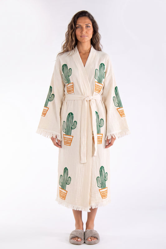 Cora Handmade Muslin Beach Cover-Up Robe