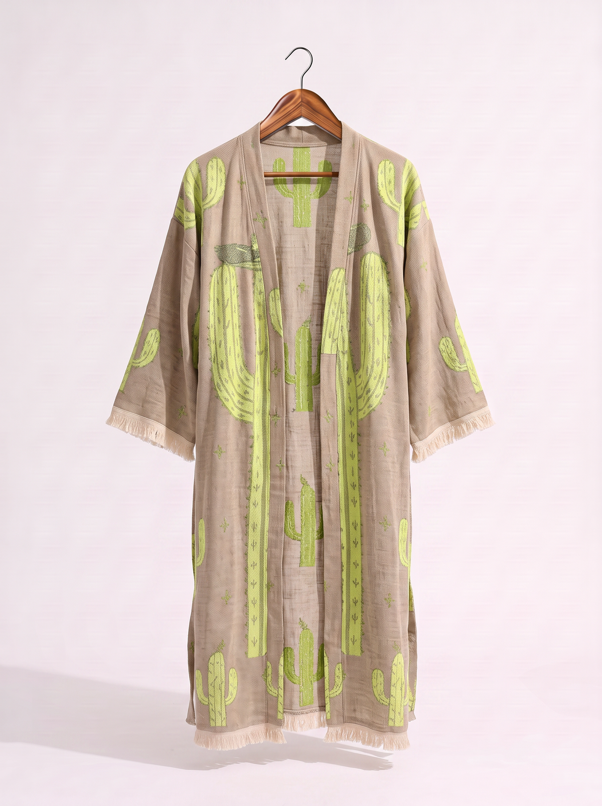 Sedona Handwoven Jacquard Printed Fringed  Festival Robe