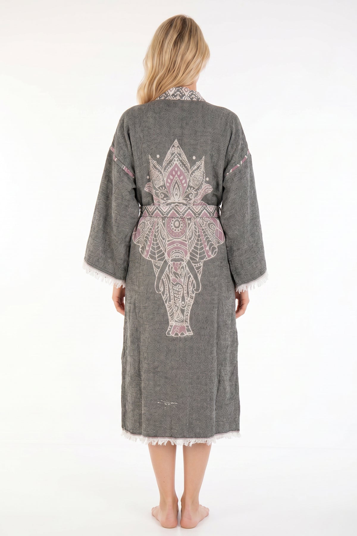Astrid Handwoven Jacquard Beach Cover-Up Robe