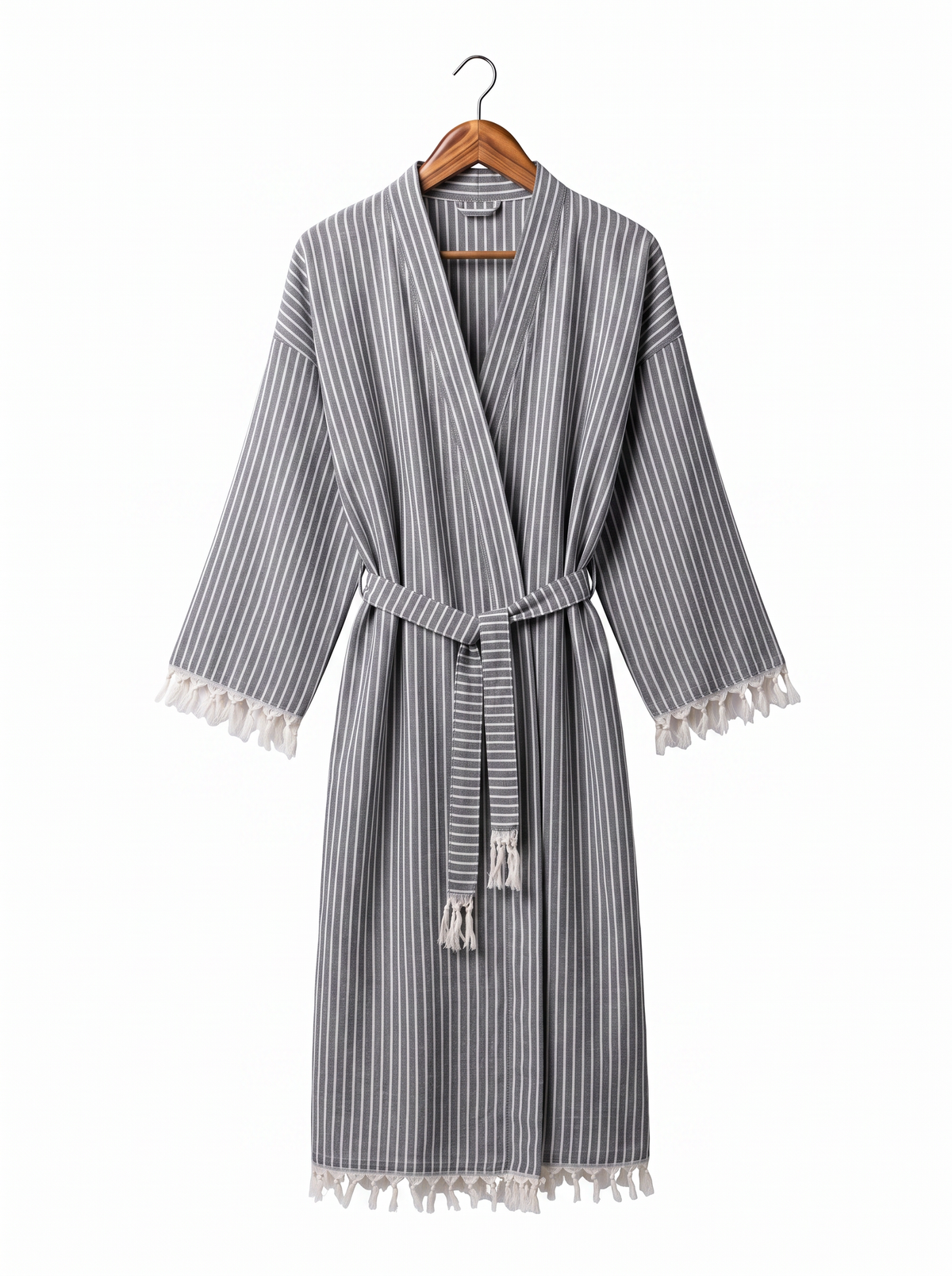 Naia Premium Turkish Cotton Bath Robe - Gray