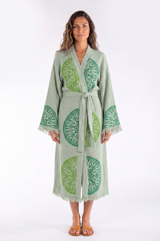 Estelle Handmade Muslin Beach Cover-Up Robe