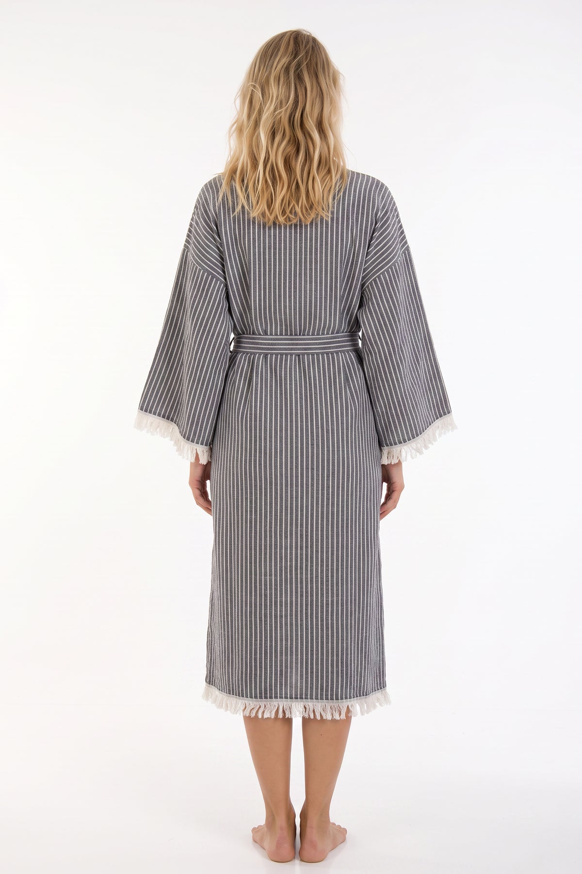 Naia Premium Turkish Cotton Bath Robe - Gray