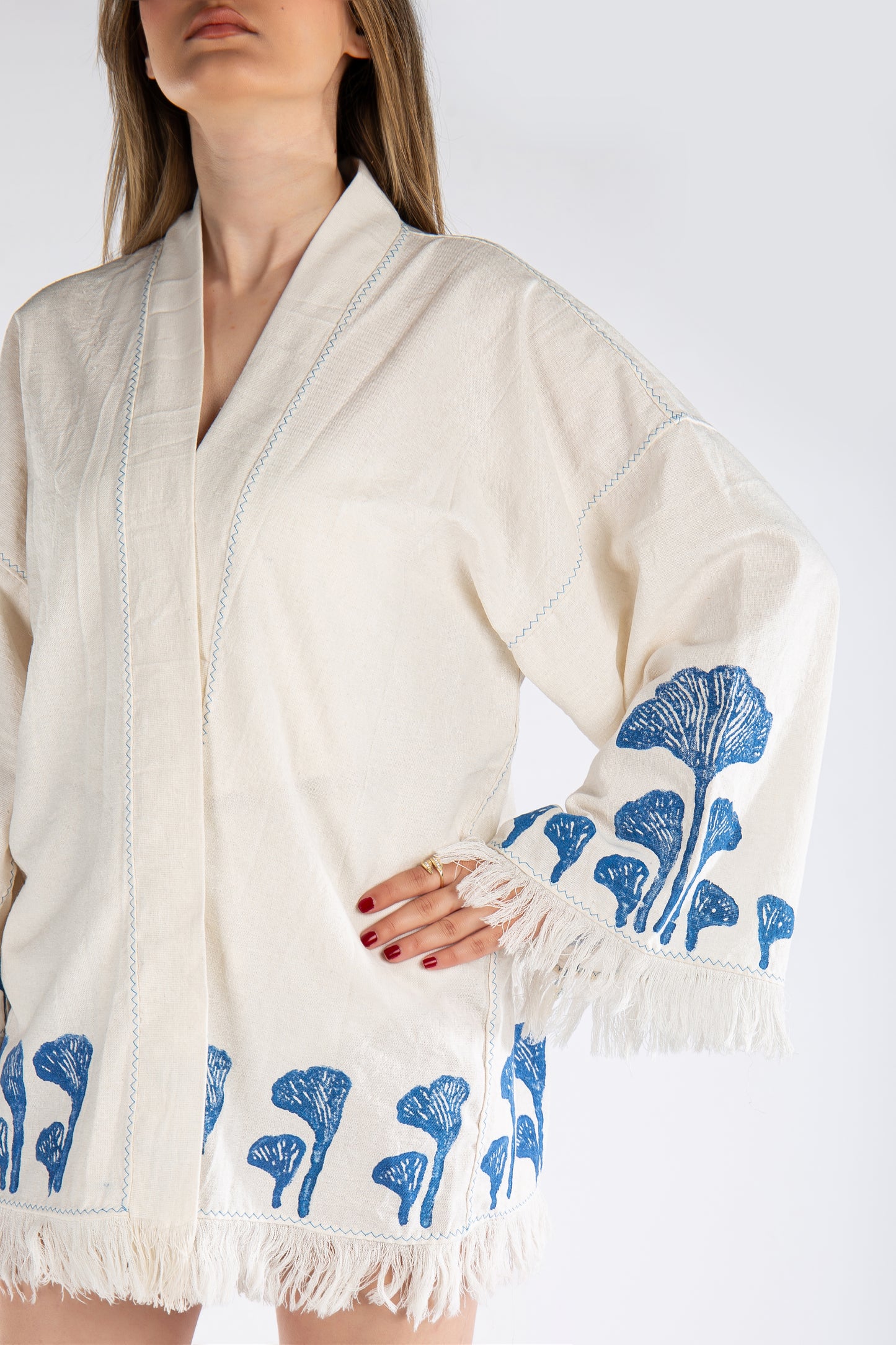 Ginkgo Linen Short Jacket