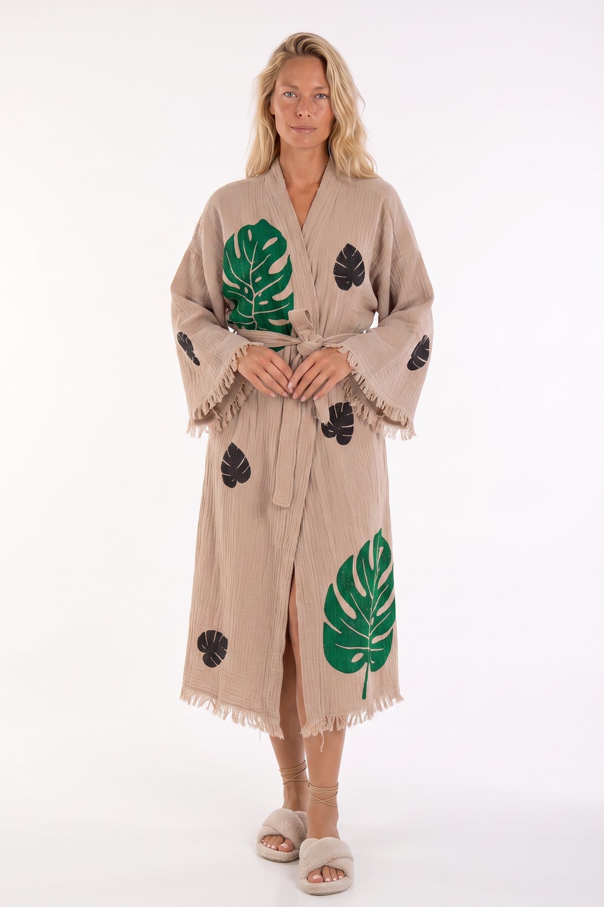 Niva Printed Fringed  Festival Robe