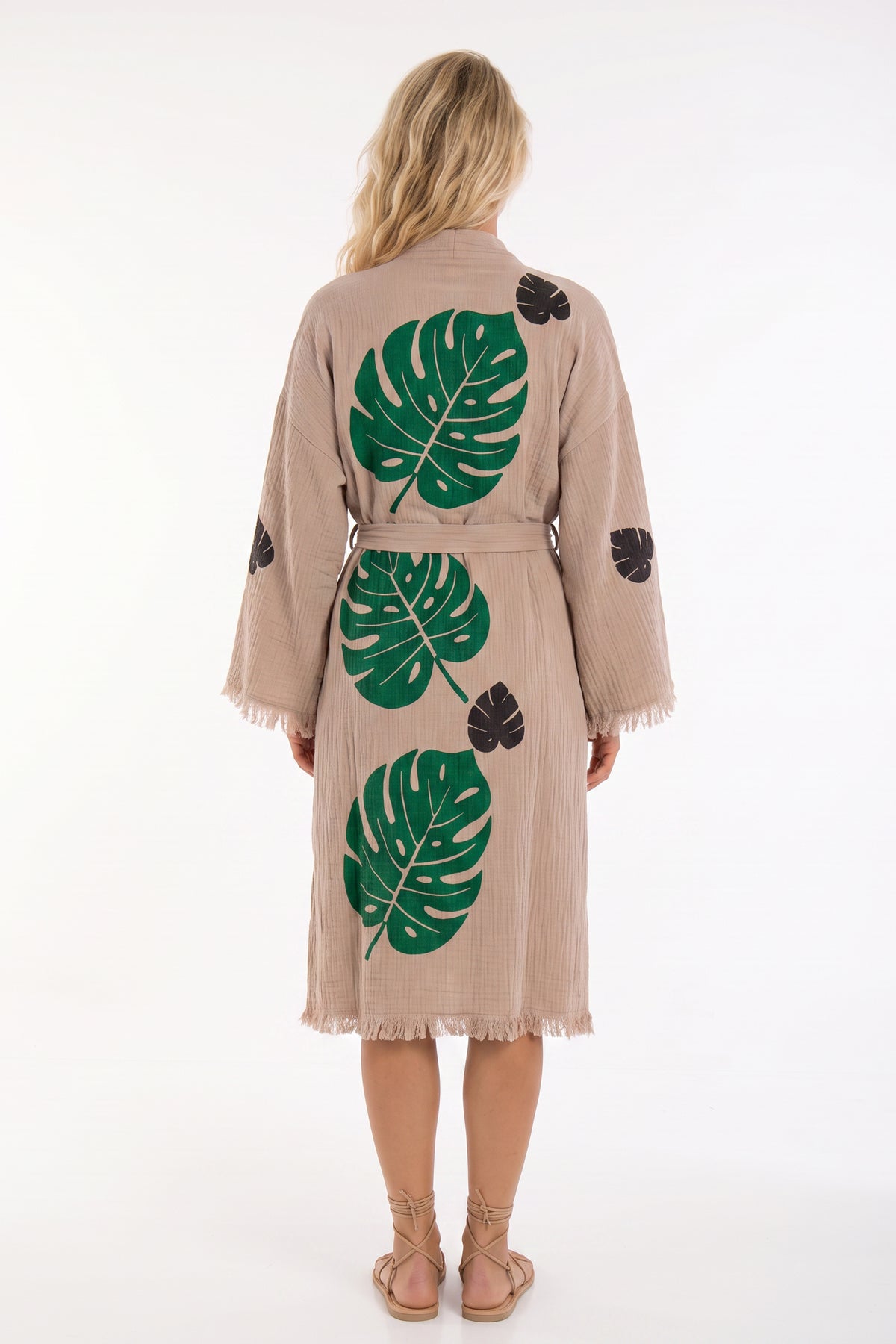 Niva Printed Fringed  Festival Robe