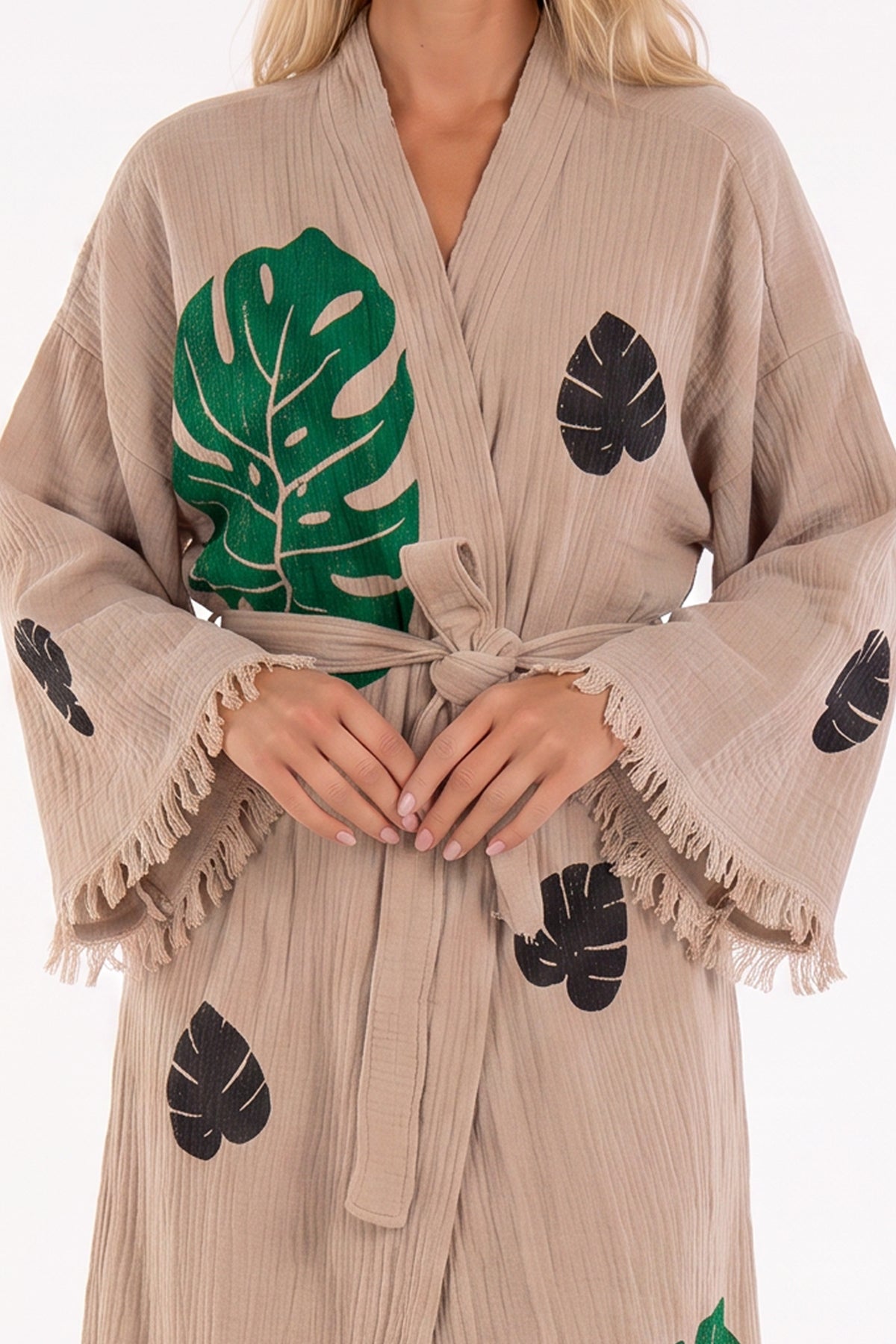 Niva Printed Fringed  Festival Robe