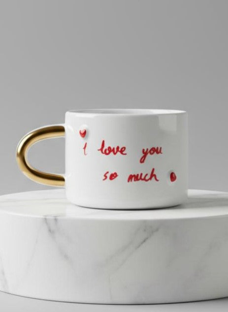 Austin “Love You So Much” 24K Gold Handmade Ceramic Coffee & Tea Mug
