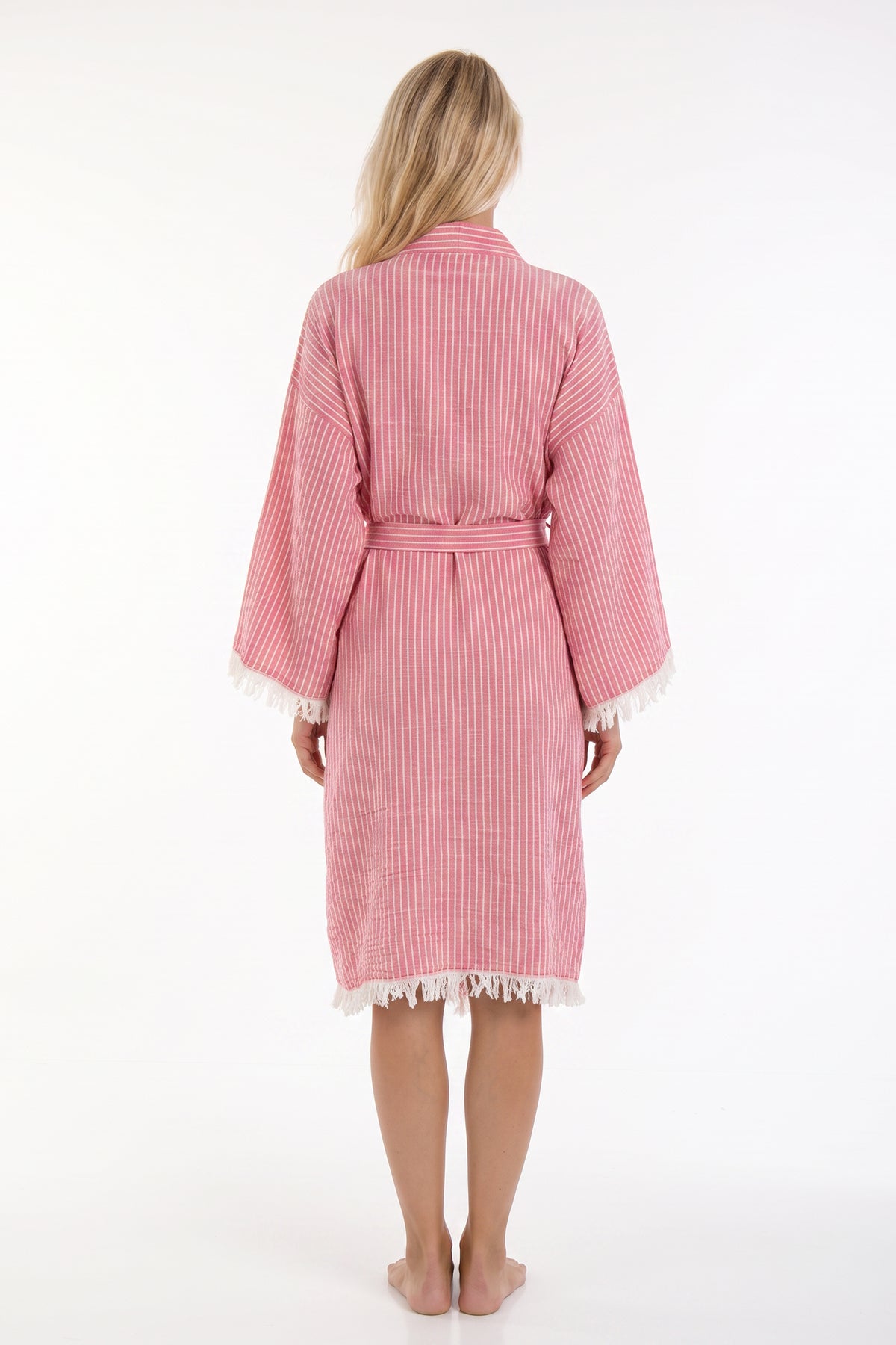 Naia Premium Turkish Cotton Bath Robe - Pink