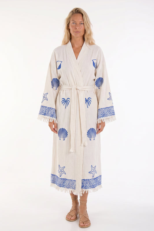Nerina Handmade Muslin Beach Cover-Up Robe